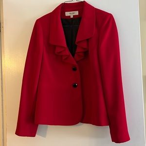 Beautiful red suit jacket perfect with black pants size 8